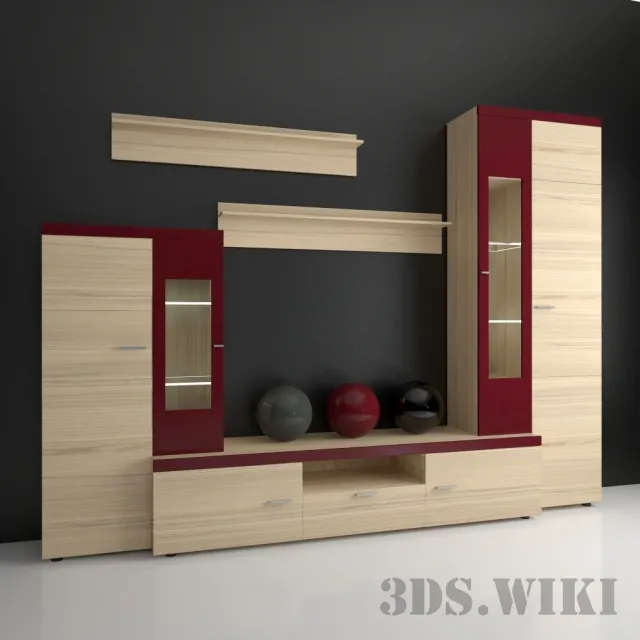 furniture – Contemporary Wardrobe Wall 3ds Max