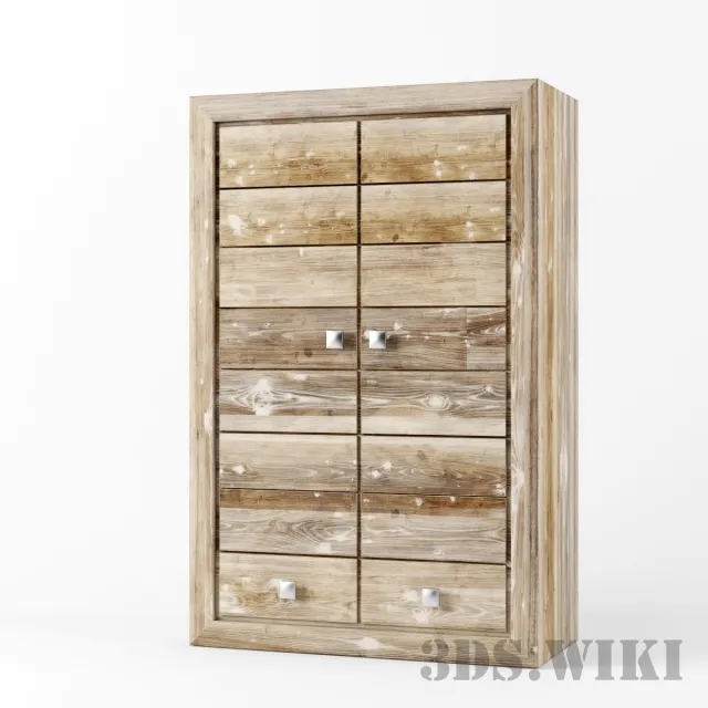 furniture – Contemporary wooden wardrobe 3ds Max