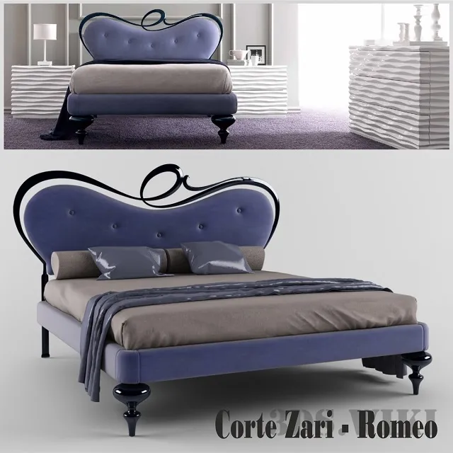 furniture – CorteZARI ROMEO bed 3ds Max