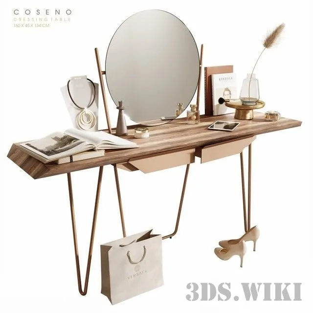 furniture – Coseno dressing table by Bonaldo 3ds Max