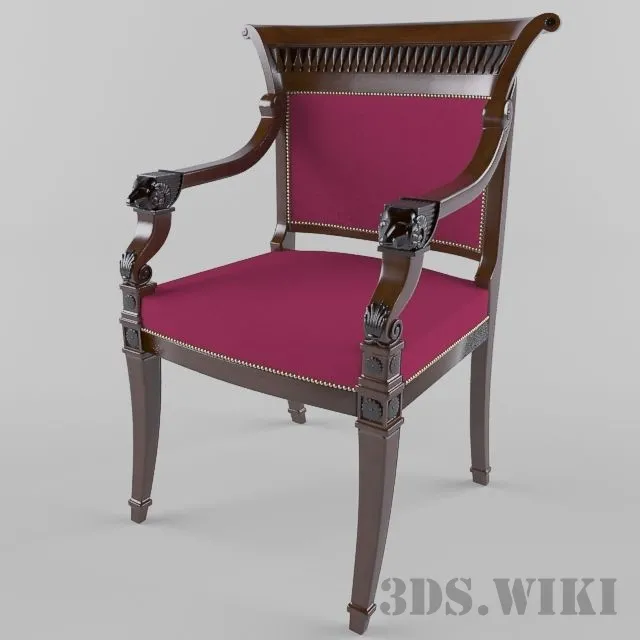 furniture – Council chair with armrest 3ds Max