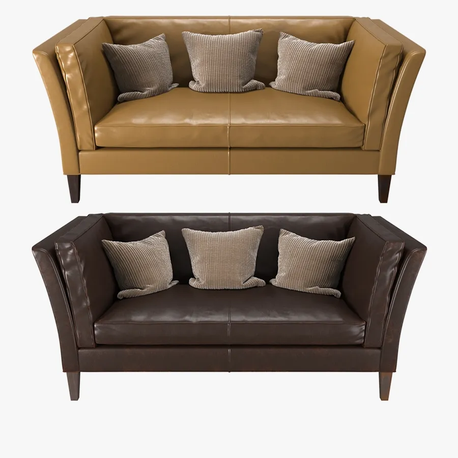 furniture – Crate and  Barrel – Brooks Leather Settee 3ds Max