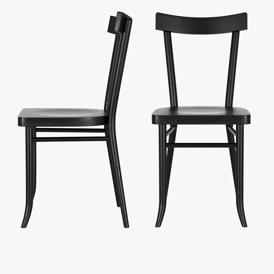 furniture – Crate and  Barrel – Coal Wood Dining Chair 3ds Max