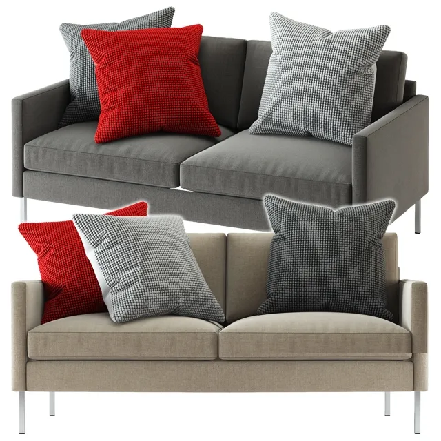 furniture – Crate and Barrel sofa set 01 3ds Max