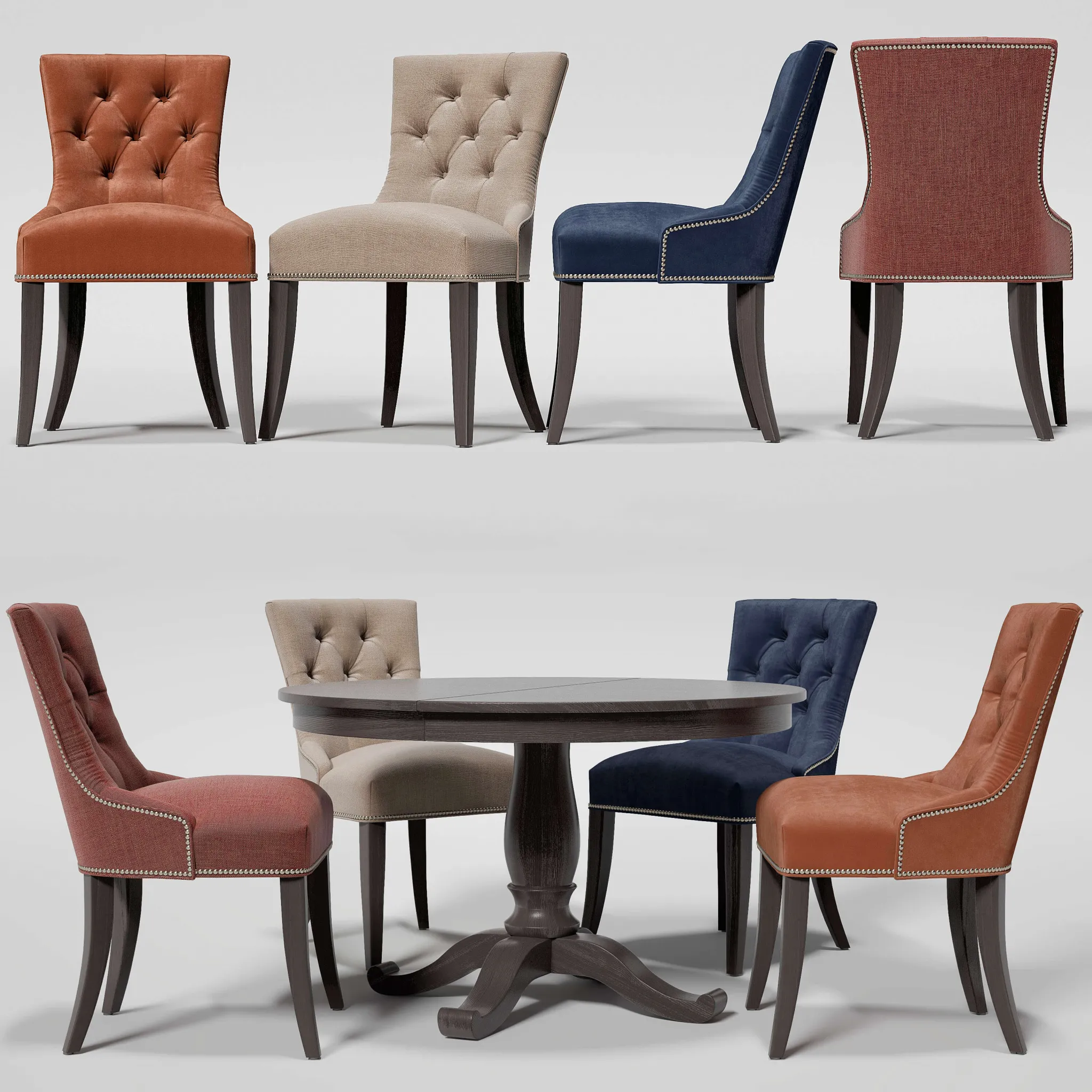 furniture – Crate & Barre chair  Avalon table 3ds Max