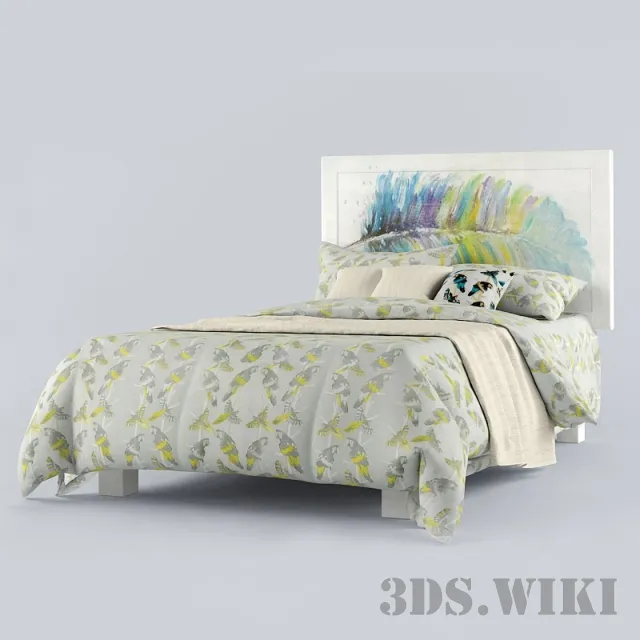 furniture – Дизайнерская кровать в современном стиле 3ds Max