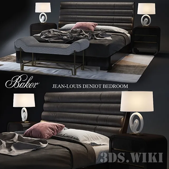 furniture – Кровать Baker TASHMARINE BED (King) 3ds Max