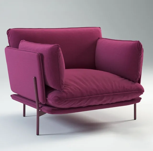 furniture – Dantone Home Bove pink armchair 1 3ds Max