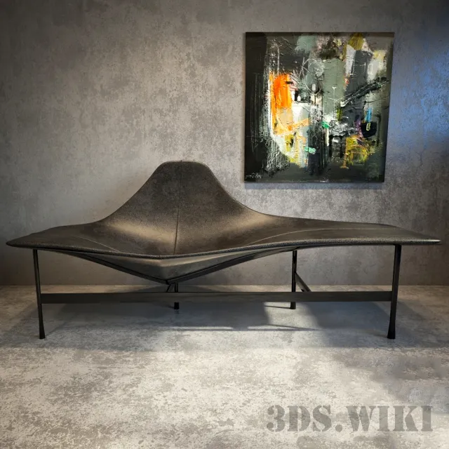 furniture – Deckchair B&B Italia Terminal 1 – LT1 plus painting 3ds Max