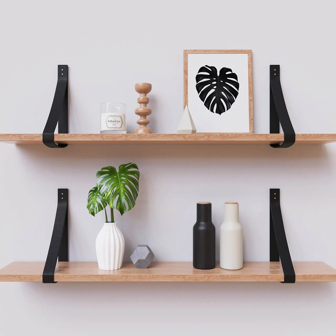 furniture – Decor on a shelf with Monstera 3ds Max