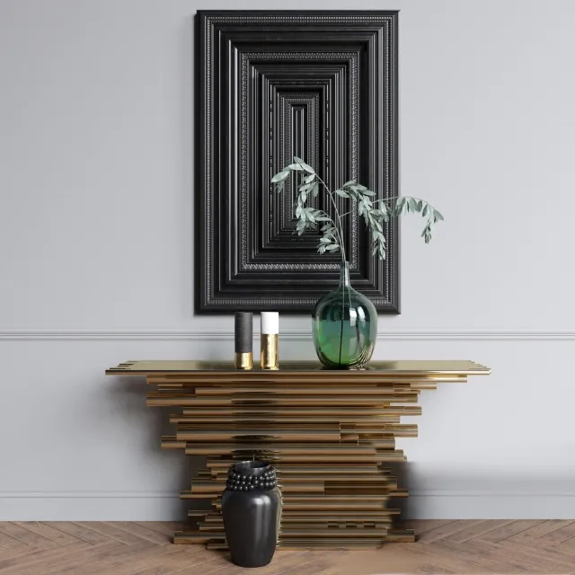 furniture – Decor set with console table 3ds Max