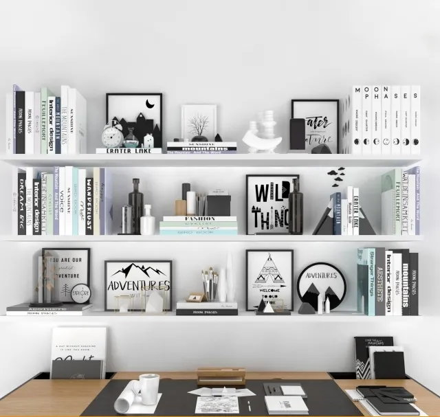furniture – Decor shelf set 3ds Max