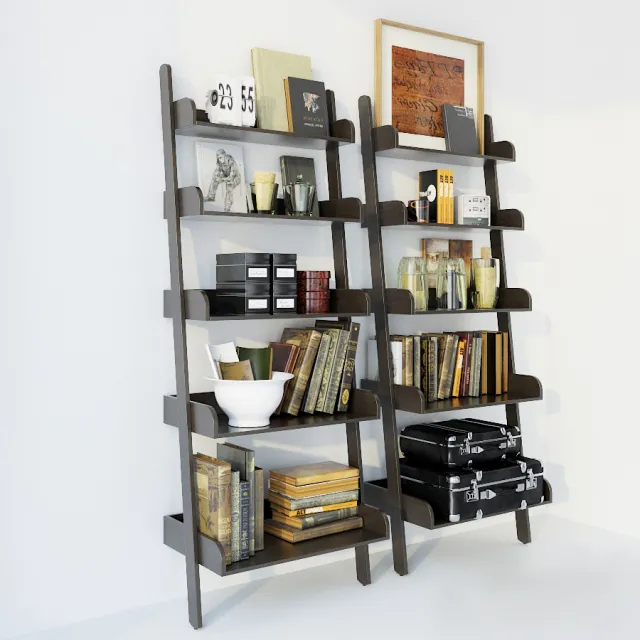 furniture – Decorative bookshelves 08 3ds Max