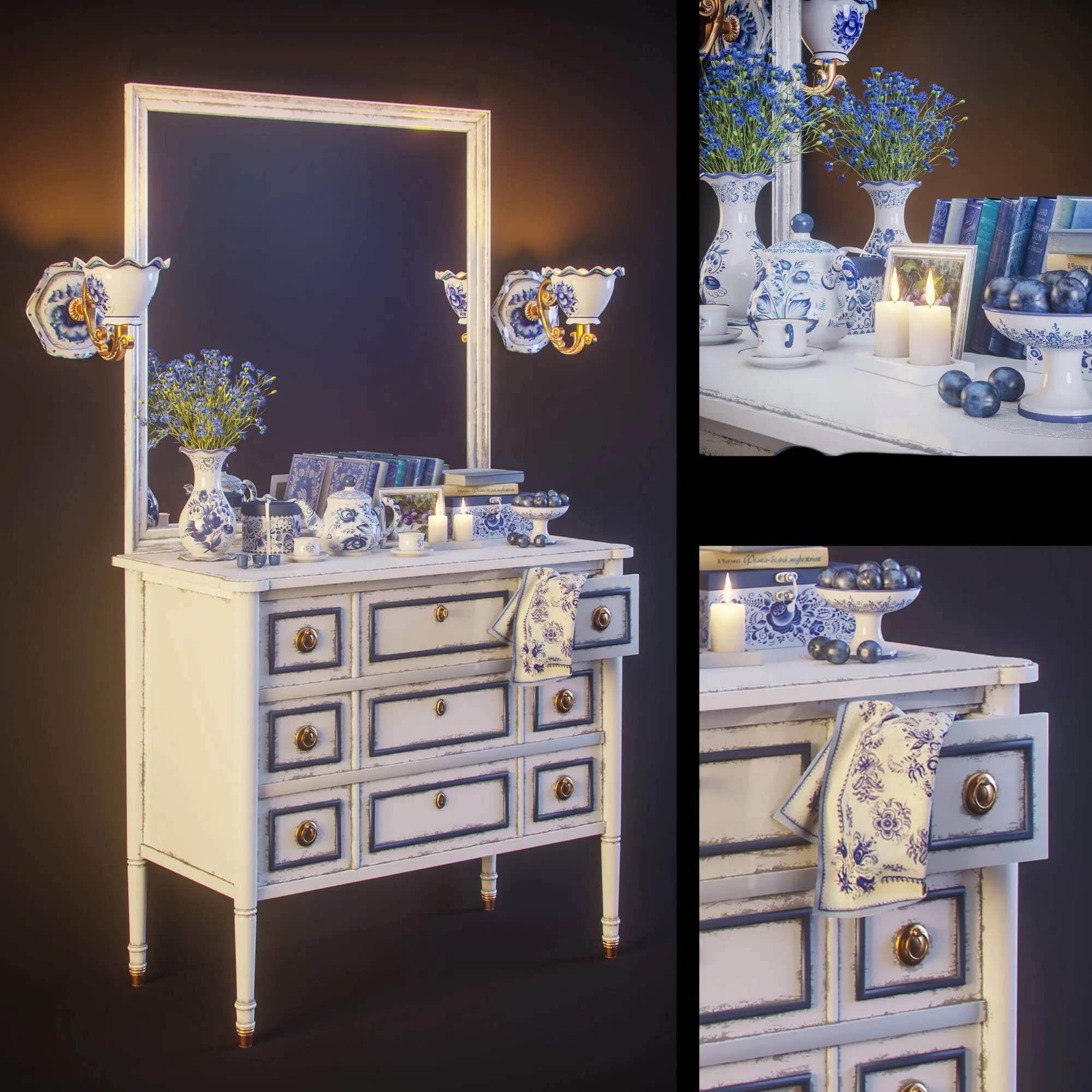 furniture – Decorative set 4 3ds Max