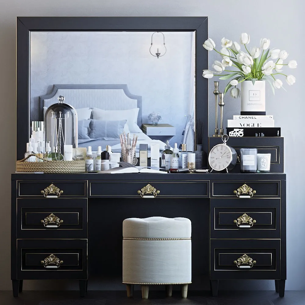 furniture – Decorative set for dressing table 7 3ds Max