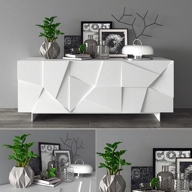 furniture – Decorative set with curbstone Concrete Dall Agnese 3ds Max