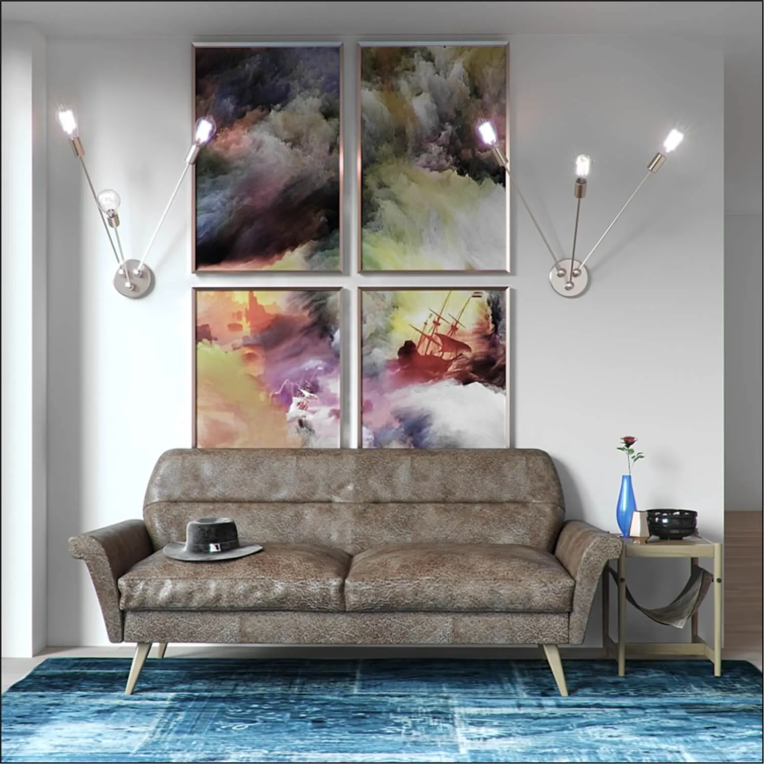 furniture – Denmark leather loveseat 3ds Max