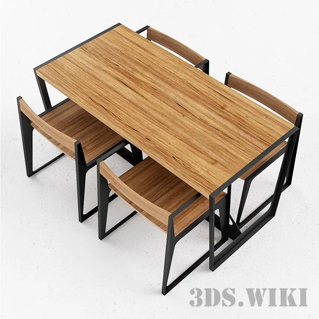 furniture – Design table and chairs A1 A2 A3 ODESD2 3ds Max