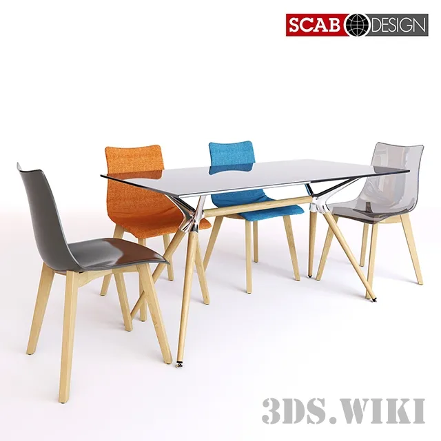 furniture – Designer table and chairs 3ds Max