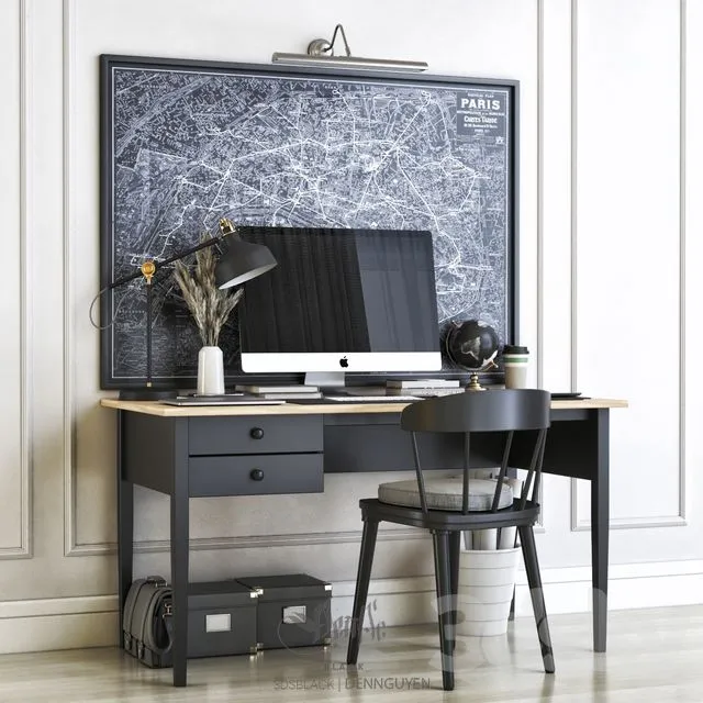 FURNITURE – DESK – 3D MODELS – 3DS MAX – FREE DOWNLOAD – 8189