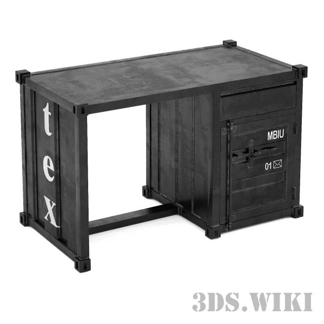 furniture – Desk Sea Container 3ds Max