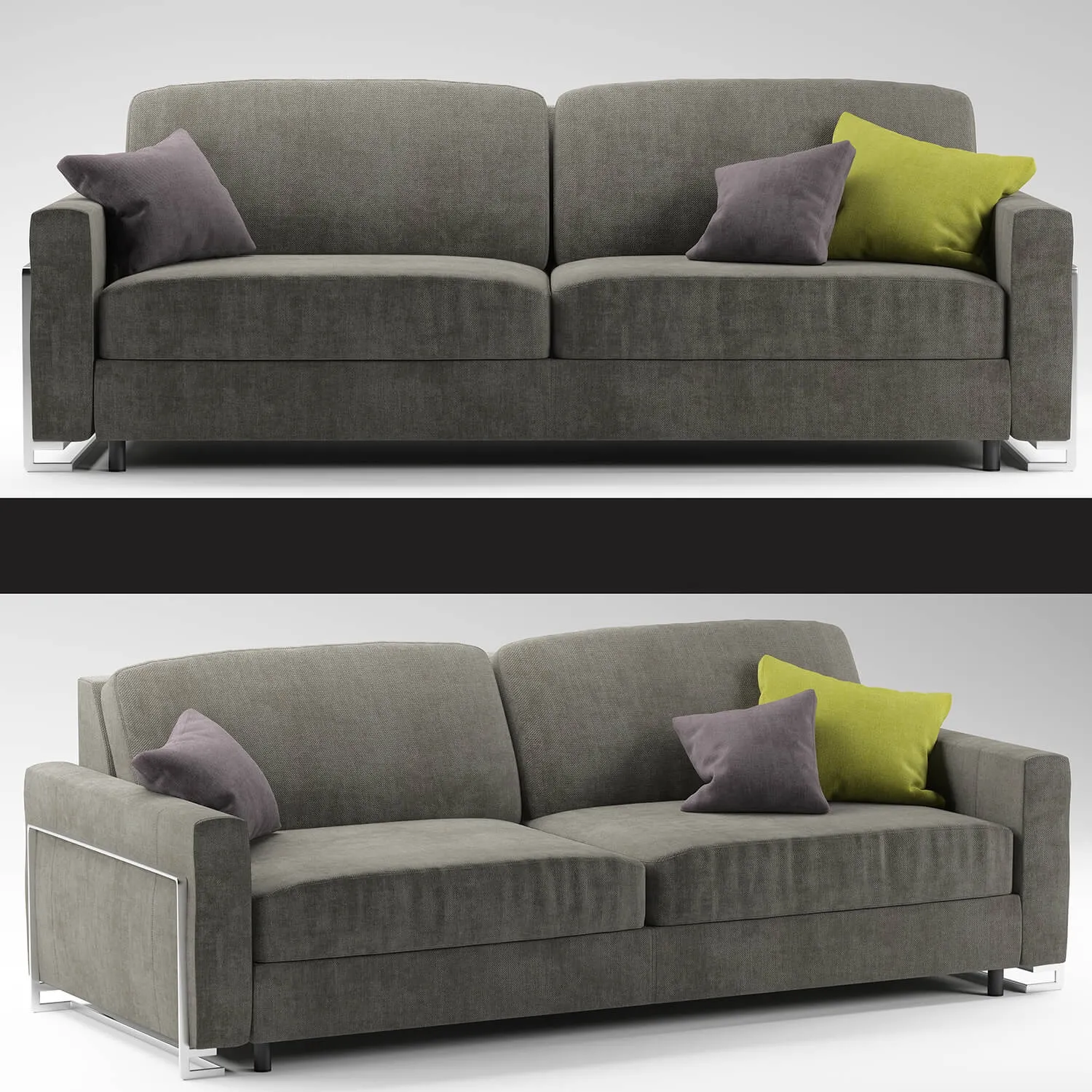 furniture – Detente 3-seat sofa-bed 3ds Max