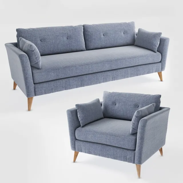 furniture – Dialma Brown sofa-db004535 Poltrona-db004536 armchair 3ds Max