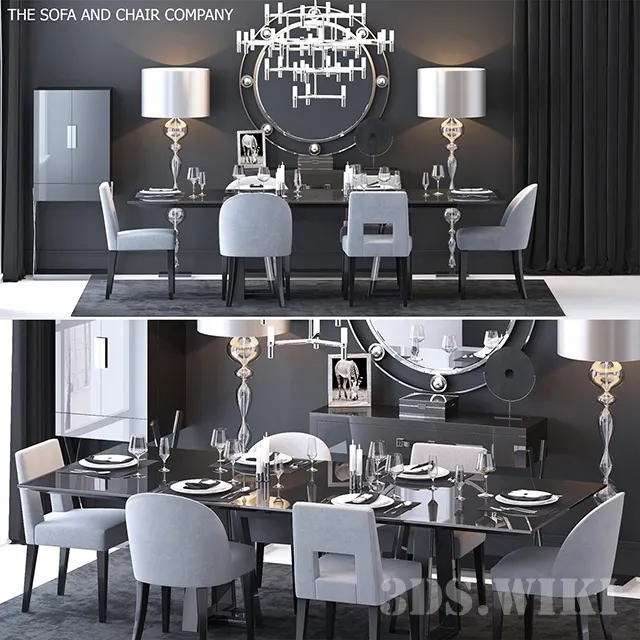 furniture – Dining group by The sofa & chair company 3ds Max