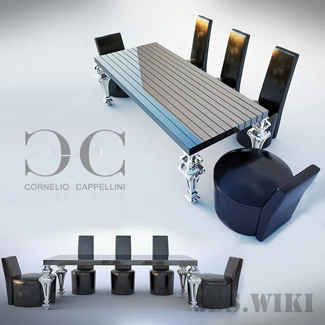furniture – Dining group Cornelio Cappellini 15068 3ds Max