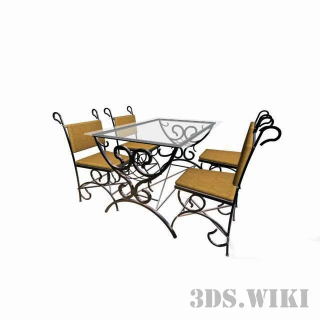 furniture – Dining group – forging 3ds Max