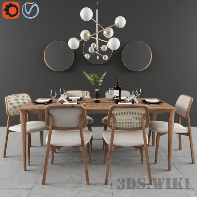 furniture – Dining set Lider 3ds Max