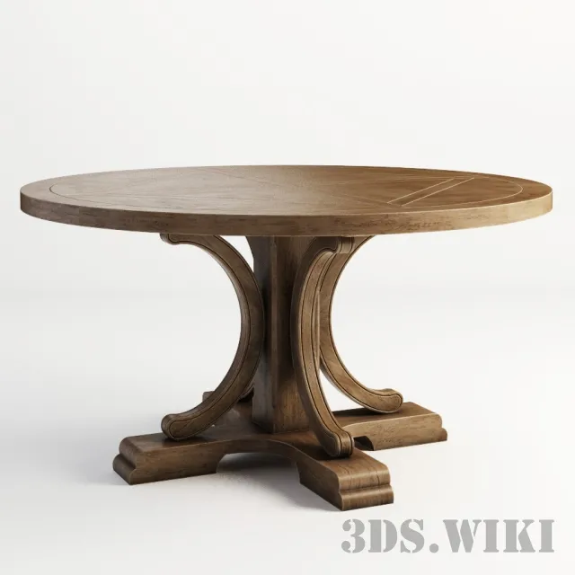 furniture – Dining table Alford Round Table Gramercy Home 3ds Max