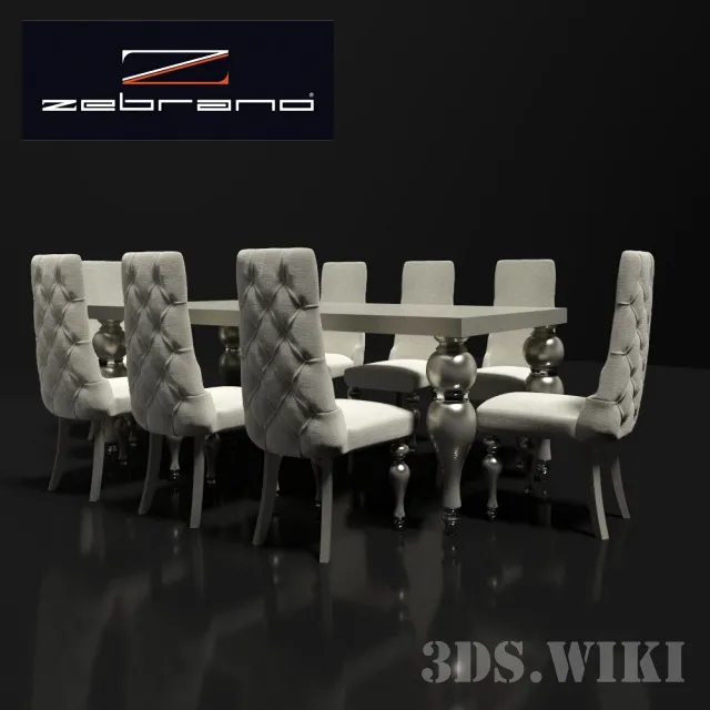 furniture – Dining table and chairs ZebranoCasa 3ds Max