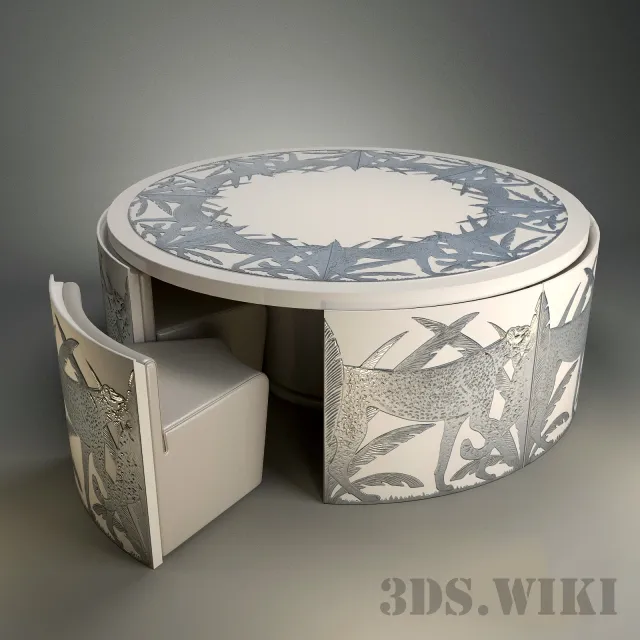 furniture – Dining table Emma factory Alchymia 3ds Max