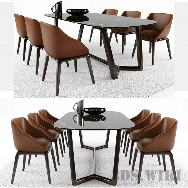 furniture – DINING TABLE WITH CHAIRS 3ds Max