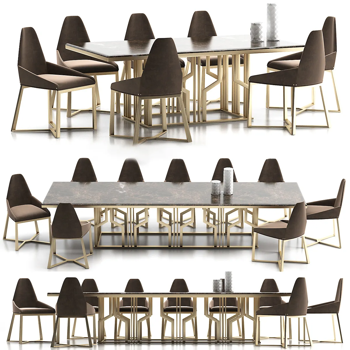 furniture – Dining table with chairs 44 3ds Max