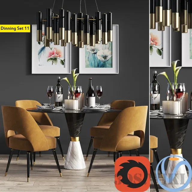 furniture – Dinning Set 11 3ds Max