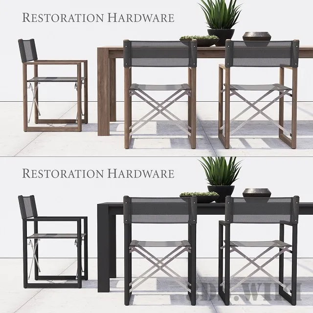furniture – DIRECTOR’S COLLECTION table and chair 3ds Max