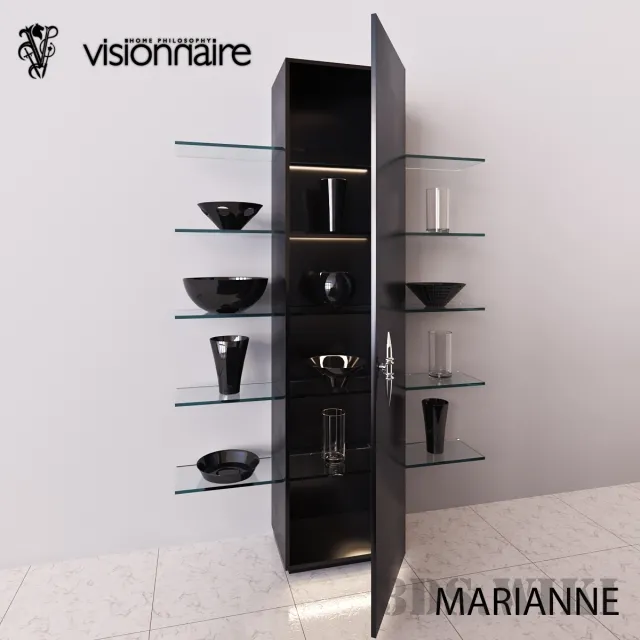 furniture – Display cabinet for dishes Marianna 3ds Max