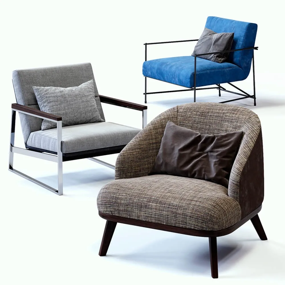 furniture – Ditre Italia armchairs set 3ds Max