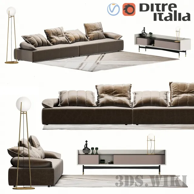 furniture – Ditre Italia F-Flack sofa 3ds Max