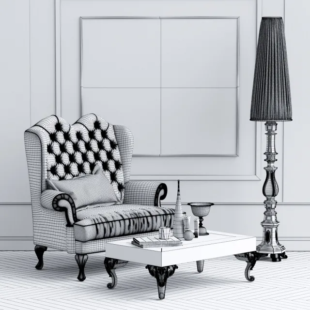 furniture – Dolfi Adelaide armchair 3ds Max