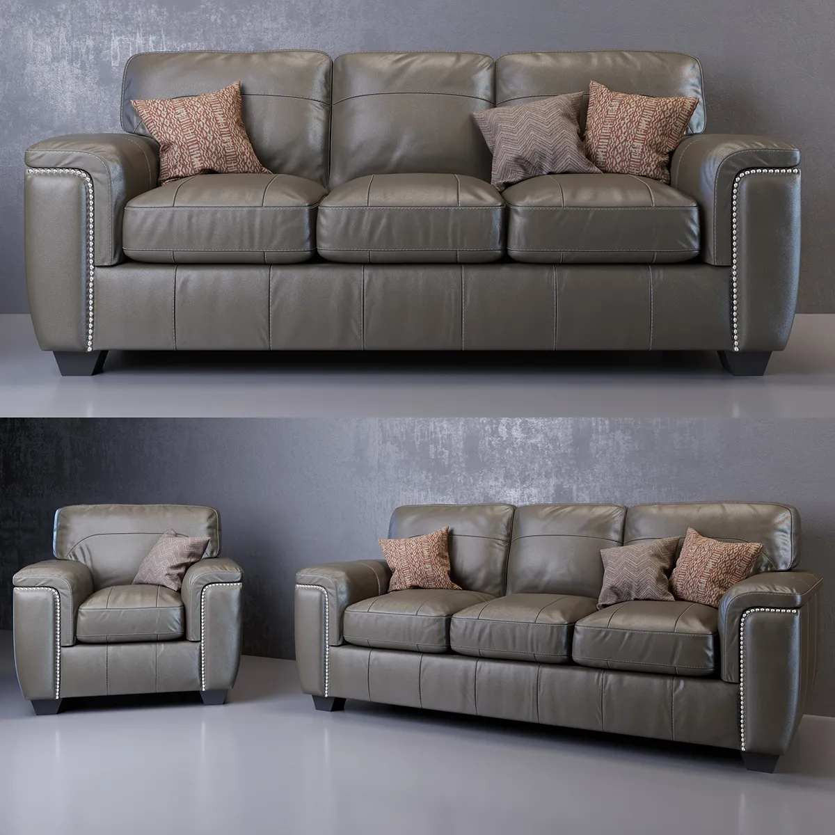 furniture – Donnell sofa and armchair 3ds Max