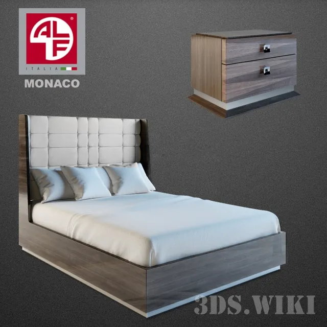furniture – Double bed Alf Italia 3ds Max