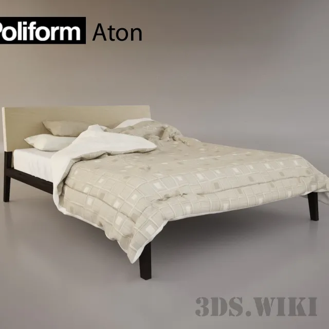 furniture – Double bed Aton – Poliform 3ds Max