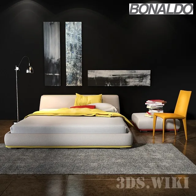 furniture – Double bed Bonaldo Amos 3ds Max
