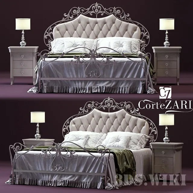 furniture – Double bed CorteZARI OLIMPIA 3ds Max