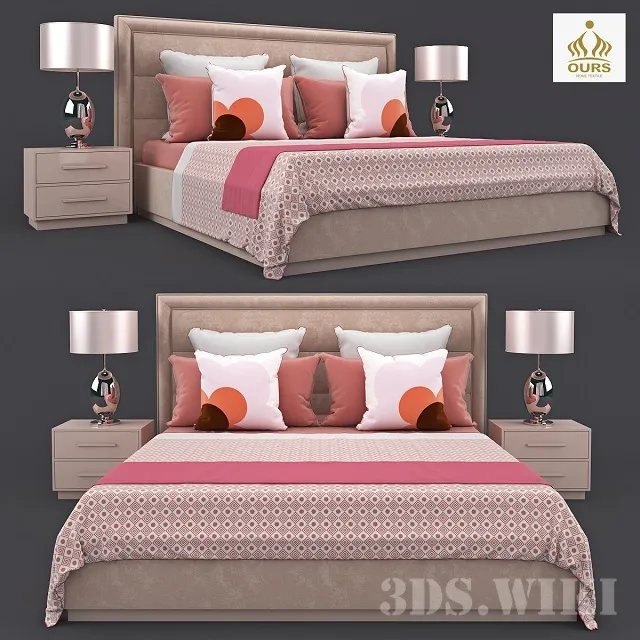 furniture – Double bed from OURS 3ds Max
