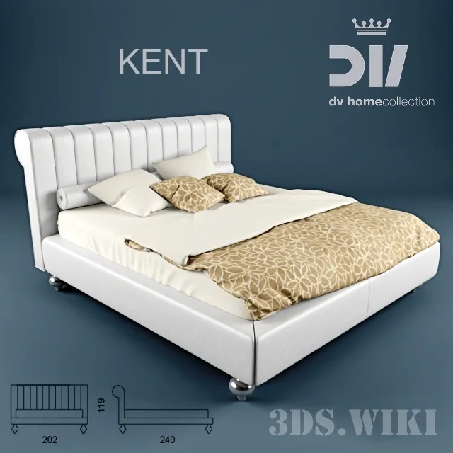 furniture – Double bed KENT DV Home Collection 3ds Max