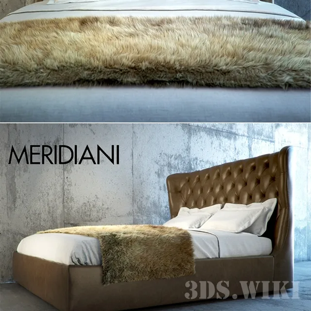 furniture – Double bed Meridiani Lauren Ghost 3ds Max